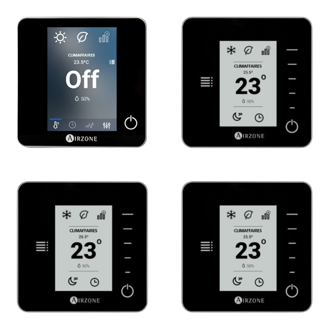 Pack 4 thermostats Airzone noir